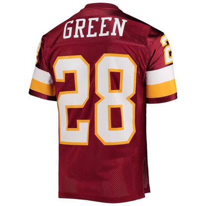 W.Football Team #28 Darrell Green Mitchell & Ness Burgundy 1994 Authentic Retired Player Jersey Stitched American Football Jerseys - Main View