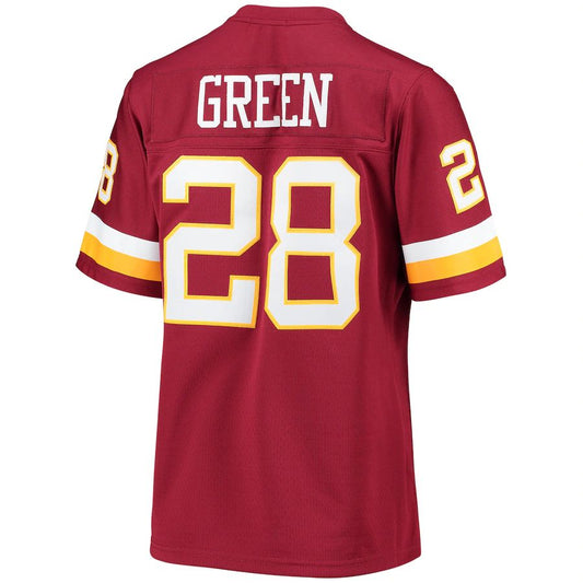 W.Football Team #28 Darrell Green Mitchell & Ness Burgundy Legacy Replica Player Jersey Stitched American Football Jerseys - Main View