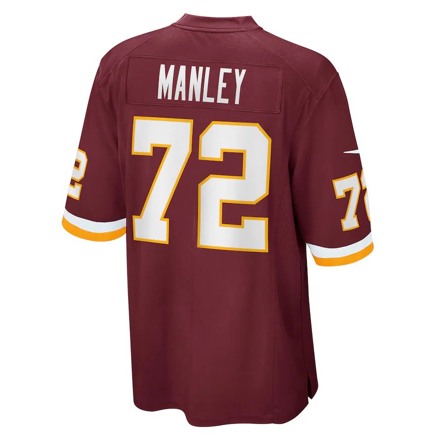 W.Football Team #72 Dexter Manley Burgundy Retired Player Jersey Stitched American Football Jerseys - Main View