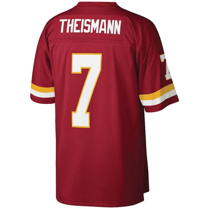 W.Football Team #7 Joe Theismann Mitchell & Ness Burgundy Legacy Replica Jersey Stitched American Football Jerseys - Main View