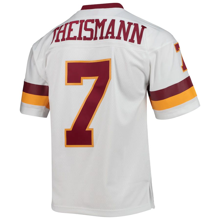 W.Football Team #7 Joe Theismann Mitchell & Ness White 1982 Legacy Replica Jersey Stitched American Football Jerseys - Main View