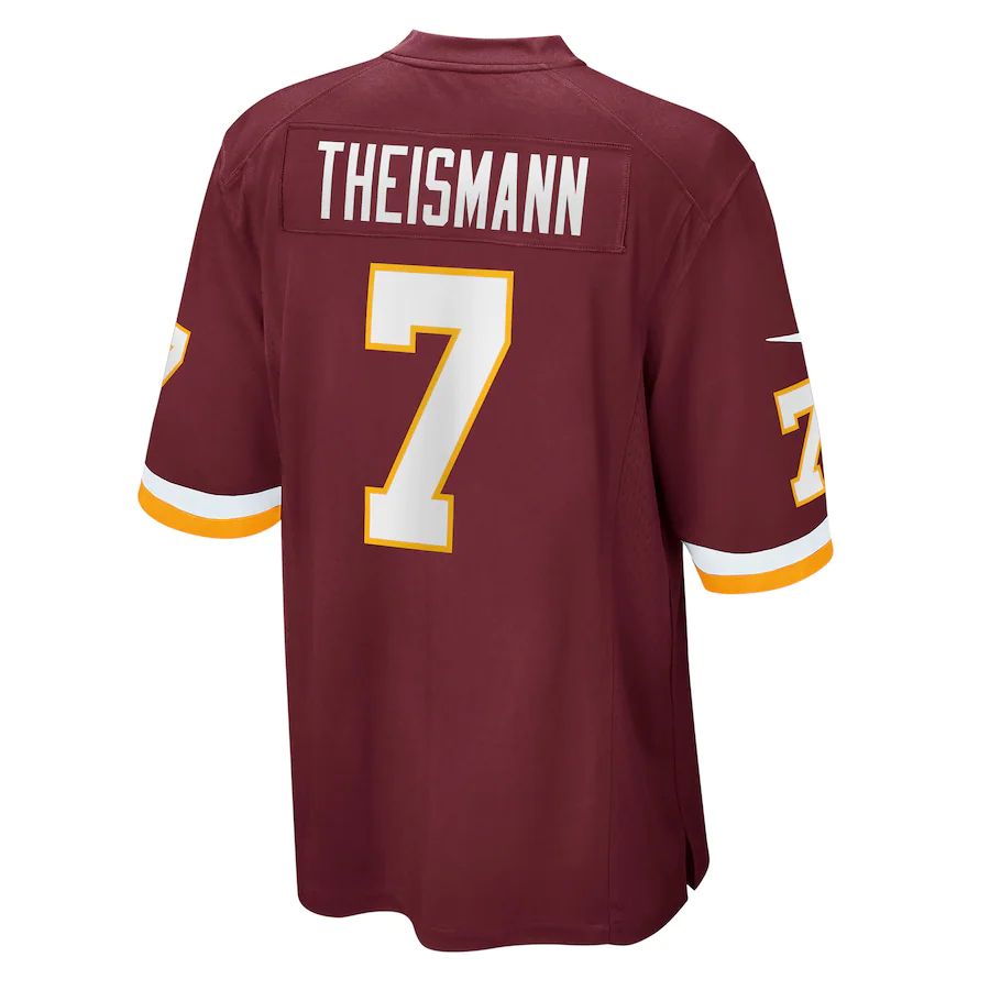 W.Football Team #7 Joe Theismann  Burgundy Retired Player Jersey Stitched American Football Jerseys - Main View