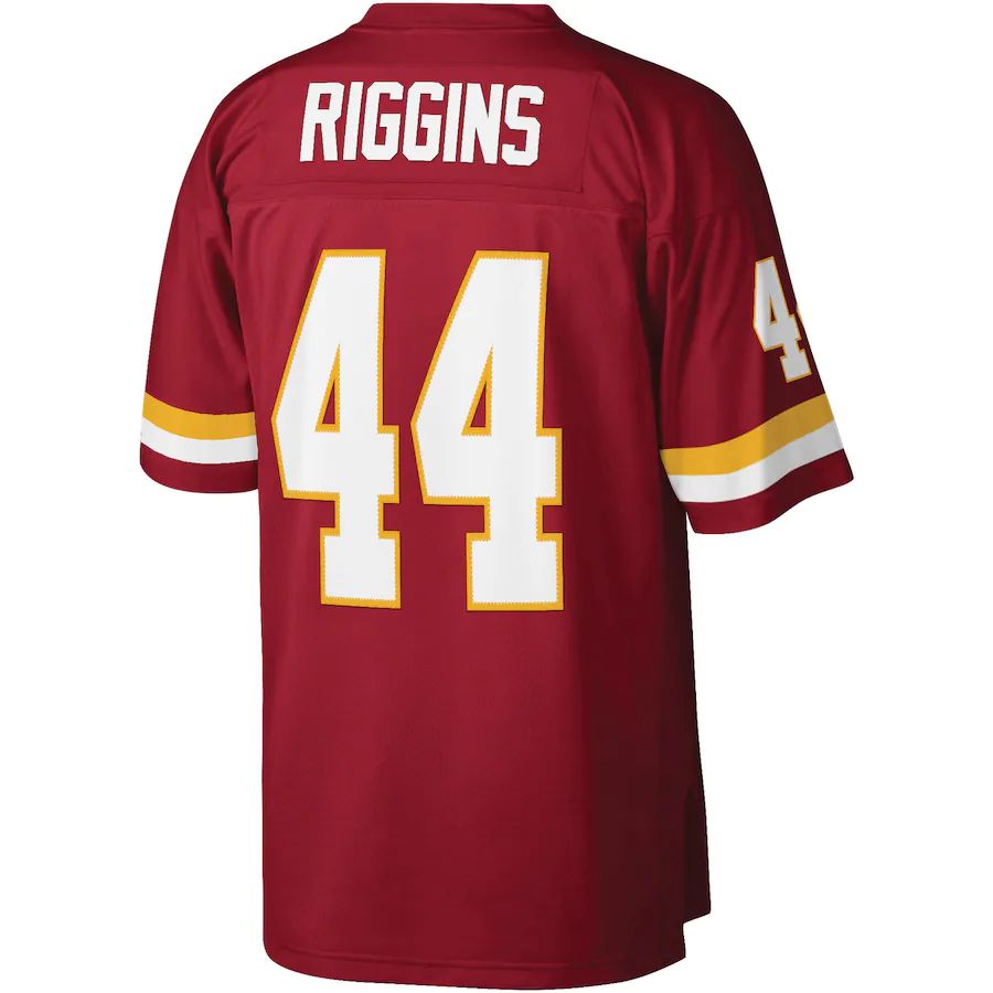 W.Football Team #44 John Riggins Mitchell & Ness Burgundy Legacy Replica Jersey Stitched American Football Jerseys - Main View