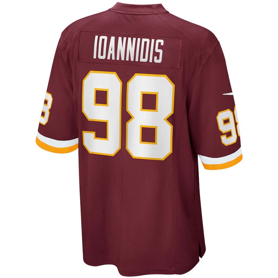 W.Football Team #98 Matt Ioannidis Burgundy Player Game Jersey Stitched American Football Jerseys - Main View