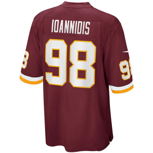 W.Football Team #98 Matt Ioannidis Burgundy Player Game Jersey Stitched American Football Jerseys - Main View