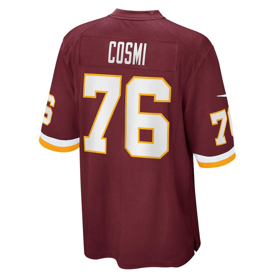 W.Football Team #76 Sam Cosmi Burgundy Game Jersey Stitched American Football Jerseys - Main View