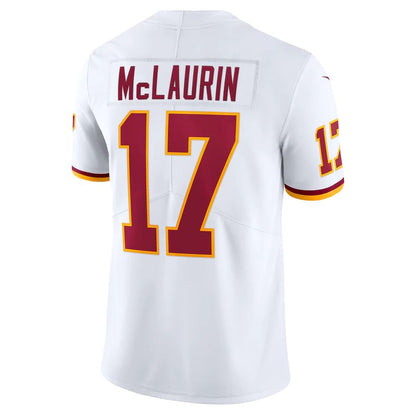 W.Football Team #17 Terry McLaurin White Vapor Limited Jersey Stitched American Football Jerseys - Main View