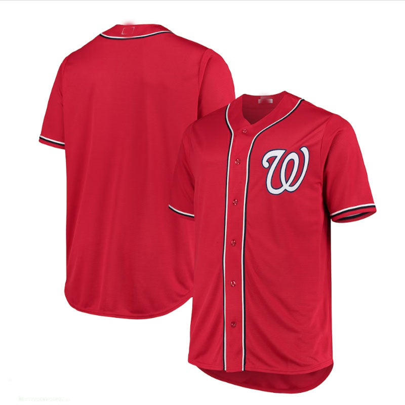 Washington Nationals Big & Tall Alternate Replica Team Jersey - Red Baseball Jerseys - Main View
