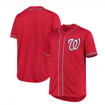 Washington Nationals Big & Tall Alternate Replica Team Jersey - Red Baseball Jerseys - Main View