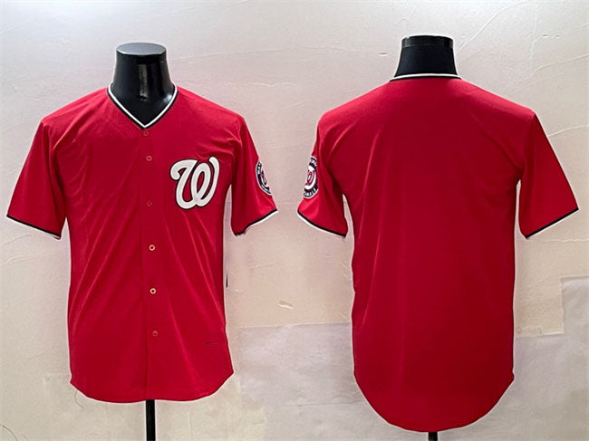 Washington Nationals Blank Red Limited Stitched Baseball Jersey - Main View