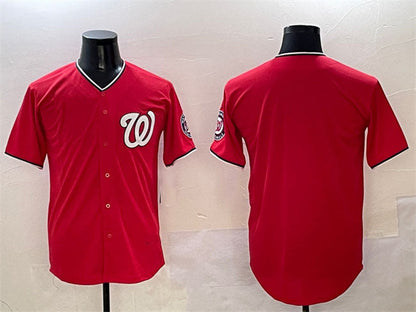 Washington Nationals Blank Red Limited Stitched Baseball Jersey - Main View