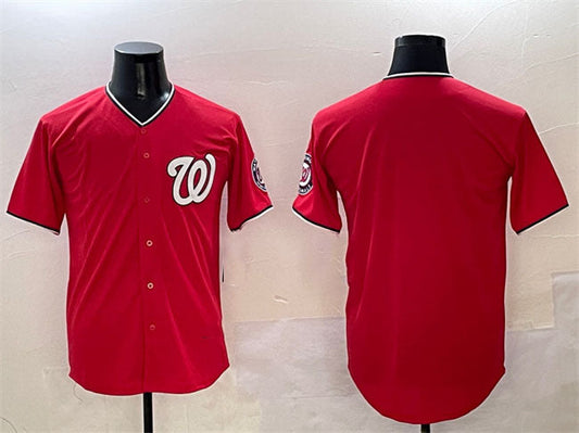 Washington Nationals Blank Red Limited Stitched Baseball Jersey - Main View