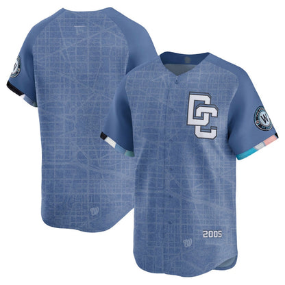 Washington Nationals Blue 2025 City Connect Limited Stitched Baseball Jersey - Main View
