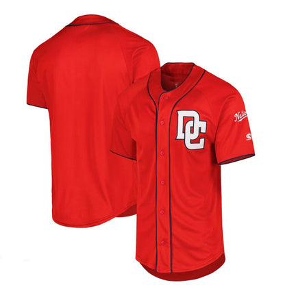 Washington Nationals Button-Up Baseball Jersey - Red Baseball Jerseys - Main View