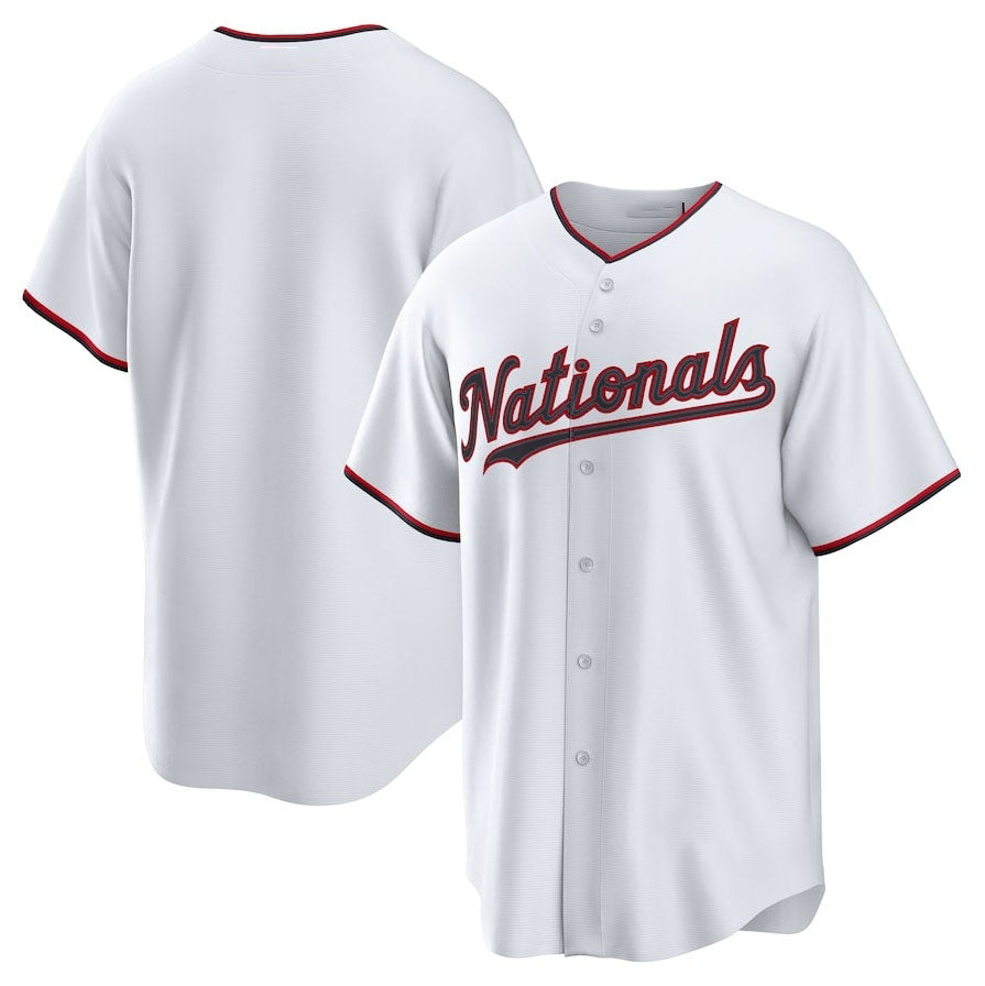 Washington Nationals Home Replica 2.0 Jersey - White Stitched Baseball Jersey - Main View