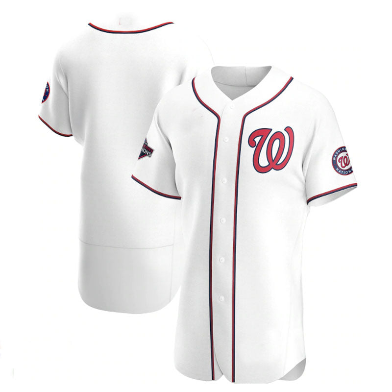 Washington Nationals 2019 World Series Champions Home Authentic Team Jersey - White Baseball Jerseys - Main View