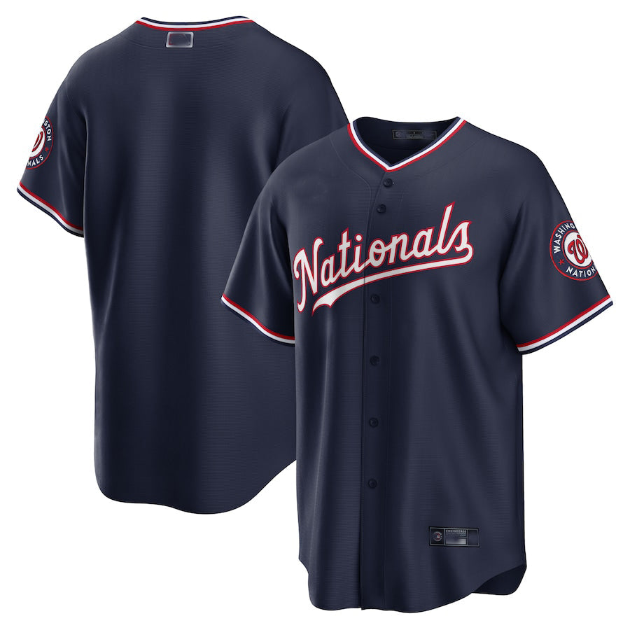 Washington Nationals Navy Alternate Replica Team Jersey Baseball Jerseys - Main View