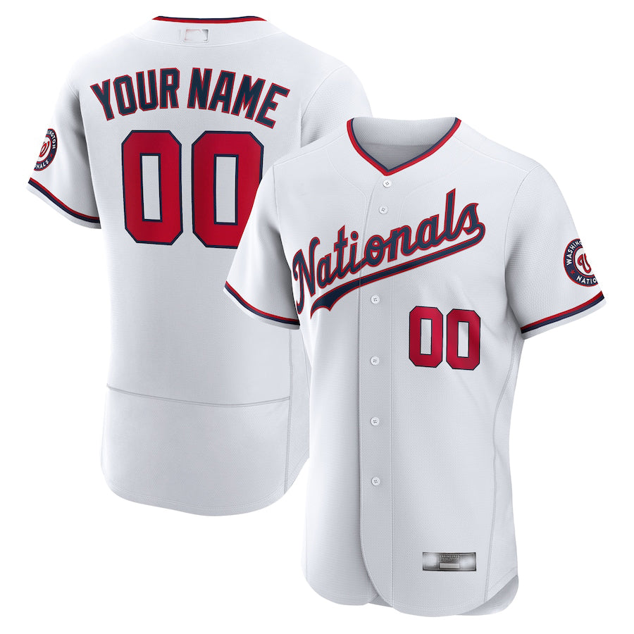 Baseball Jerseys Custom Washington Nationals White Official Authentic Custom Jersey - Main View