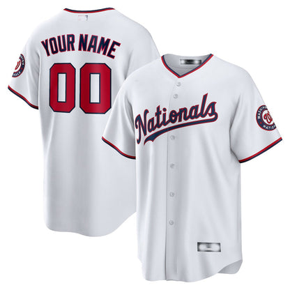 Baseball Jerseys Custom Washington Nationals White Replica Custom Jersey - Main View