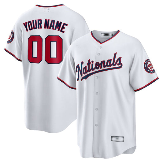 Baseball Jerseys Custom Washington Nationals White Replica Custom Jersey - Main View