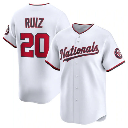 Washington Nationals #20 Keibert Ruiz Home Limited Player Jersey - White Stitched Baseball Jersey - Main View