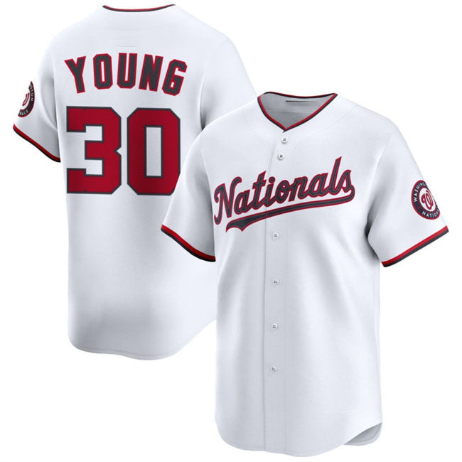 Washington Nationals #30 Jacob Young White 2025 Home Limited Stitched Baseball Jersey - Main View