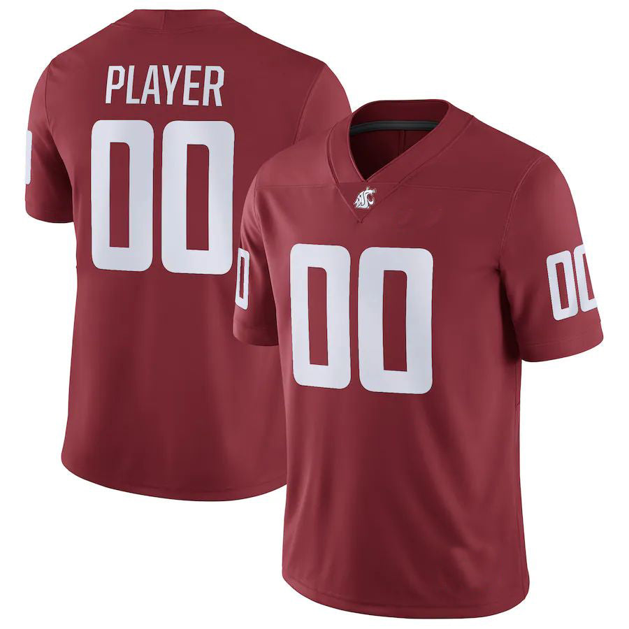 Custom W.State Cougars Pick-A-Player NIL Replica Football Jersey Crimson Stitched American College Jerseys - Main View