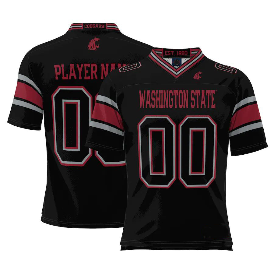 Custom W.State Cougars ProSphere NIL Pick-A-Player Football Jersey Black Stitched American College Jerseys - Main View