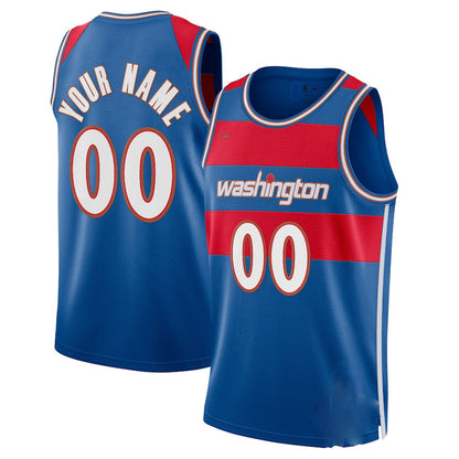 Custom W.Wizards Swingman Jersey City Edition Royal Stitched Basketball Jersey - Main View