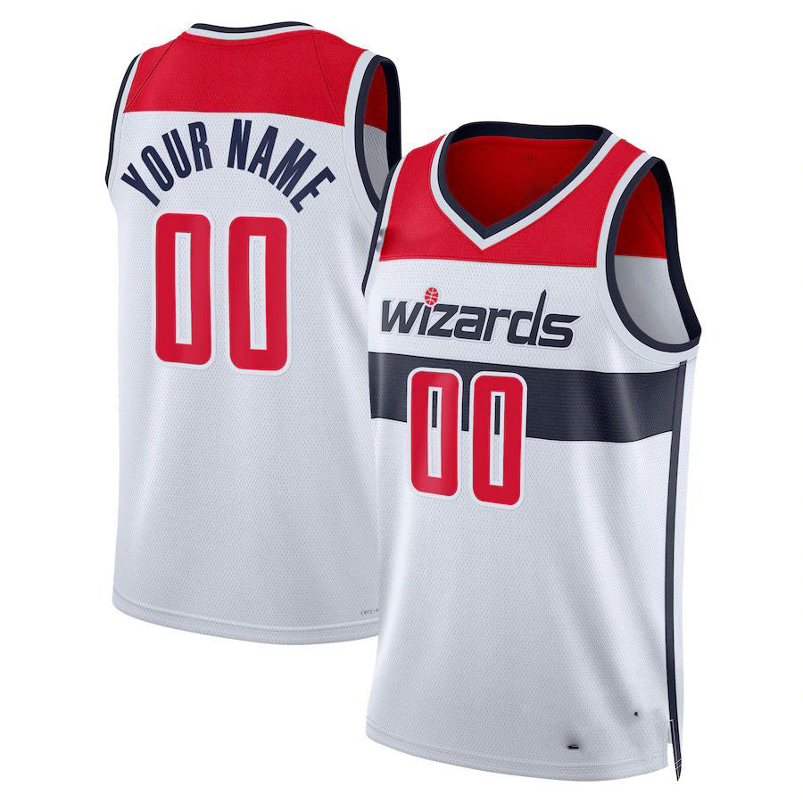 Custom W.Wizards Unisex  Swingman Jersey Classic Edition White Stitched Basketball Jersey - Main View
