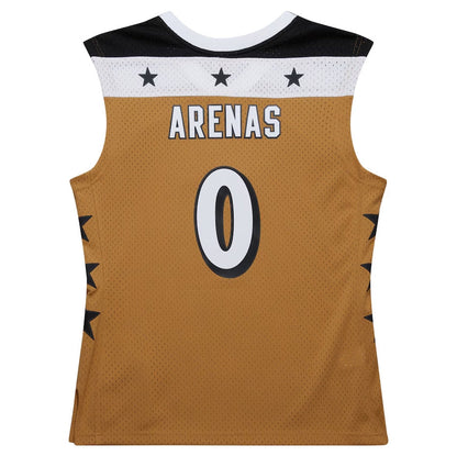 W.Wizards #0 Gilbert Arenas Mitchell & Ness 2006-07 Hardwood Classics Swingman Jersey - Gold Stitched American Basketball Jersey - Main View