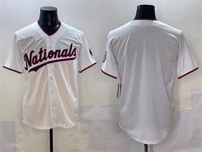 Washington Nationals Blank White Limited Stitched Baseball Jersey - Main View