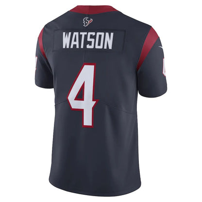 H.Texans #4 Deshaun Watson Vapor Limited Jersey Navy Stitched American Football Jerseys - Main View