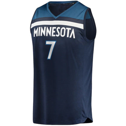 M.Timberwolves #7 Wendell Moore Jr. Fanatics Branded 2022 Draft First Round Pick Fast Break Replica Player Jersey Icon Edition Navy Stitched American Basketball Jersey - Main View