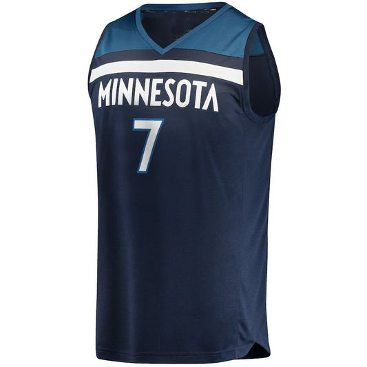 M.Timberwolves #7 Wendell Moore Jr. Fanatics Branded 2022 Draft First Round Pick Fast Break Replica Player Jersey Icon Edition Navy Stitched American Basketball Jersey - Main View