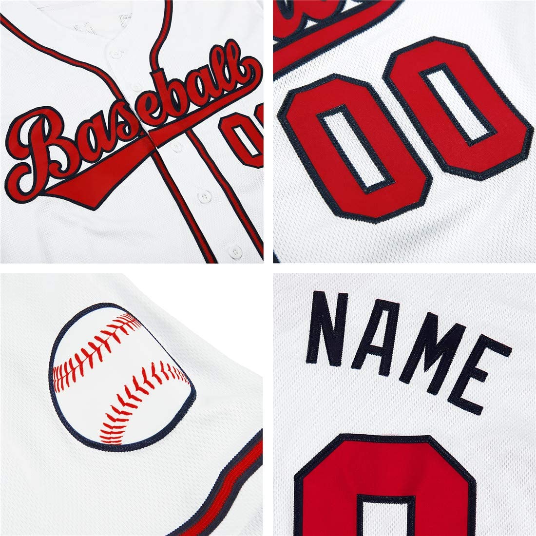Custom White Old Gold-Navy Authentic Baseball Jersey view 6