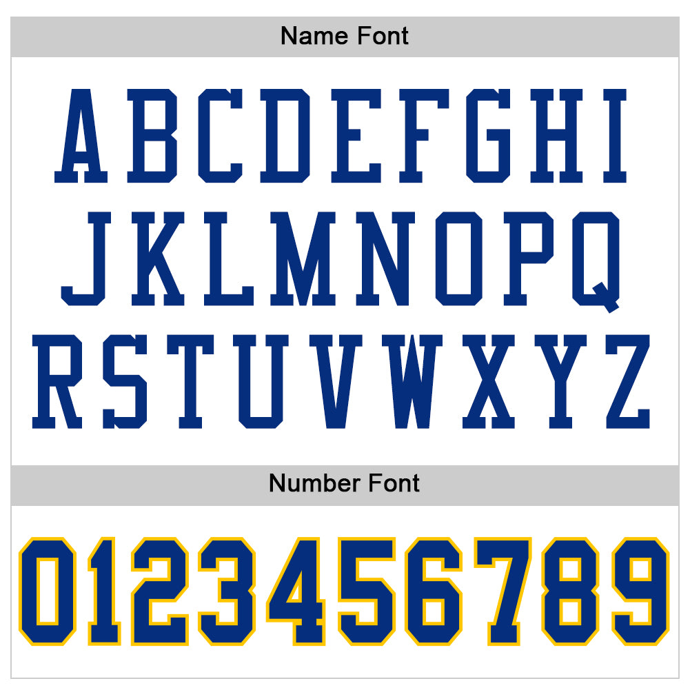 Custom White Royal-Gold Mesh Authentic Throwback Football Jersey view 4