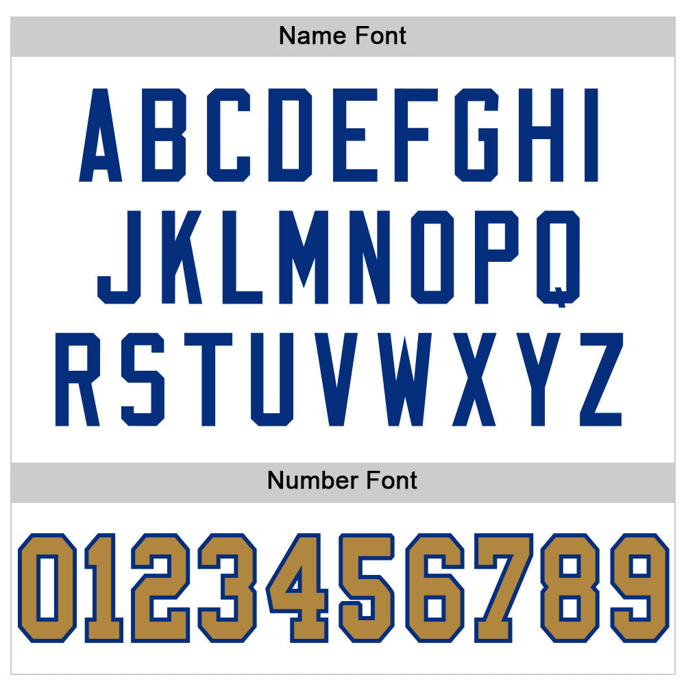Custom White Old Gold-Royal Mesh Authentic Football Jersey view 4