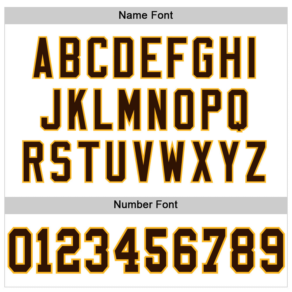 Custom White Brown-Gold Mesh Authentic Football Jersey view 4