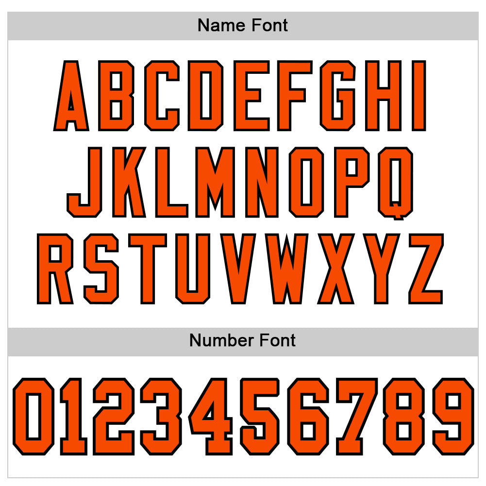Custom White Orange-Black Mesh Authentic Football Jersey view 4