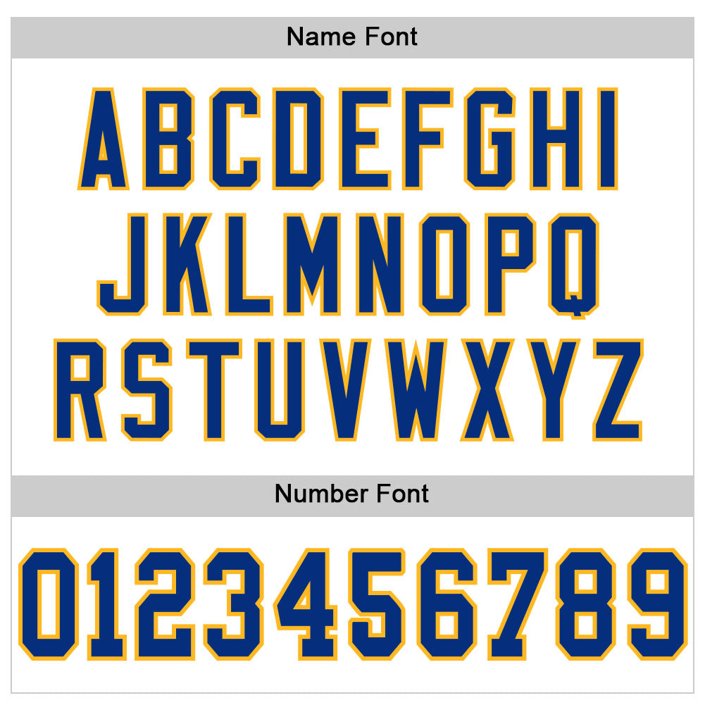 Custom White Royal-Gold Mesh Authentic Football Jersey view 4