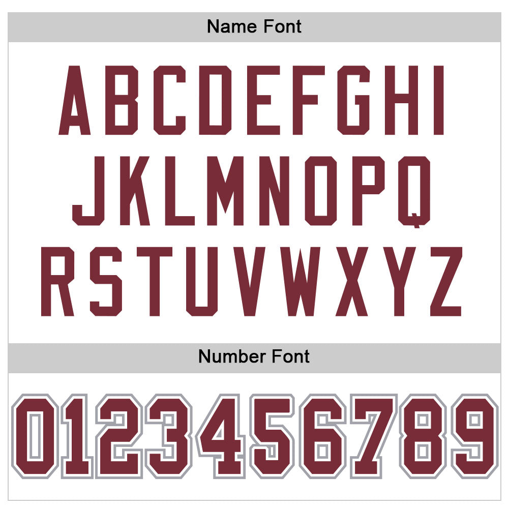 Custom White Burgundy-Gray Mesh Authentic Football Jersey view 4