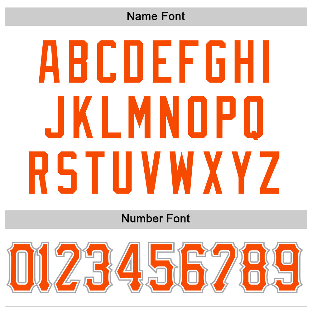 Custom White Orange-Gray Mesh Authentic Football Jersey view 4