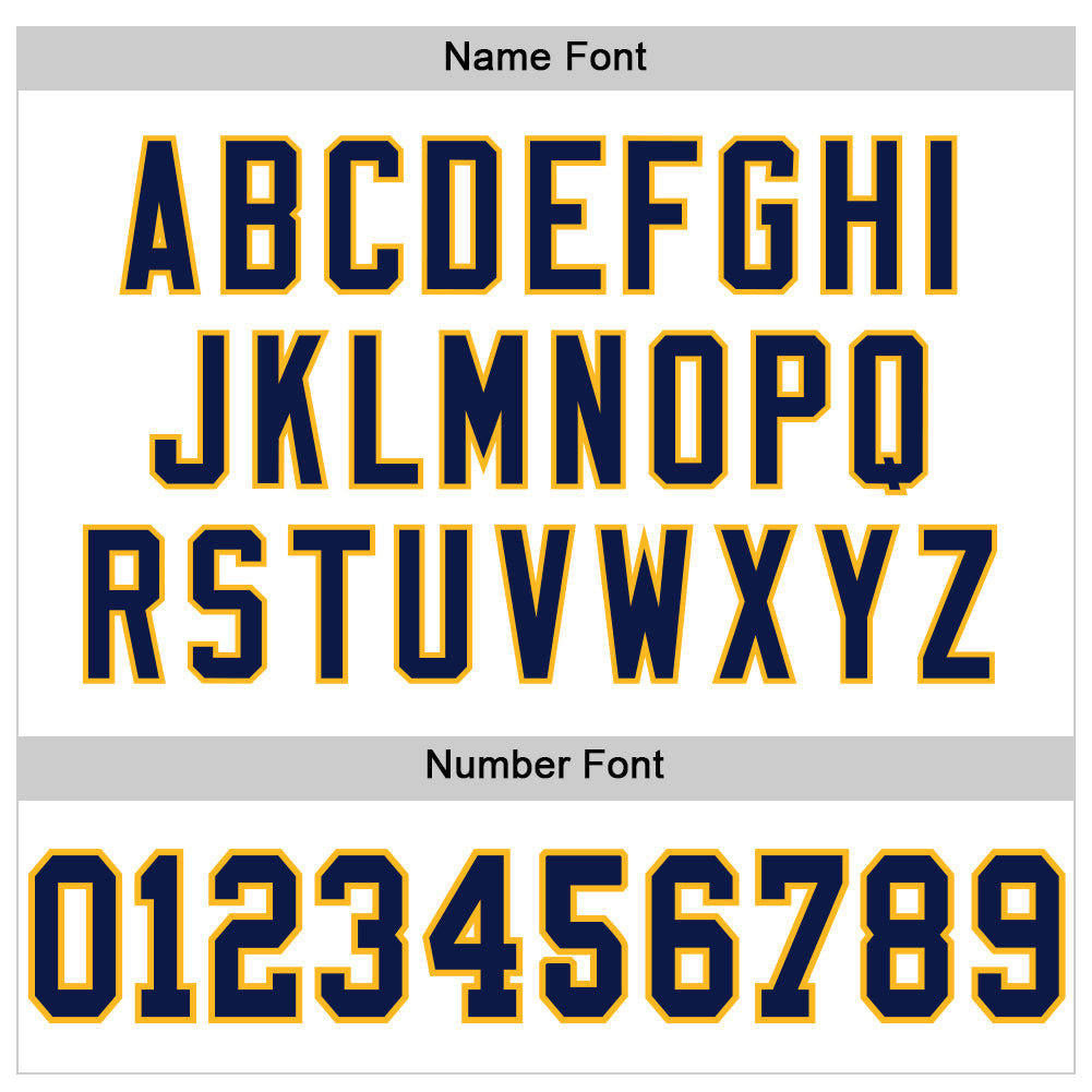 Custom White Navy-Gold Mesh Authentic Football Jersey view 4