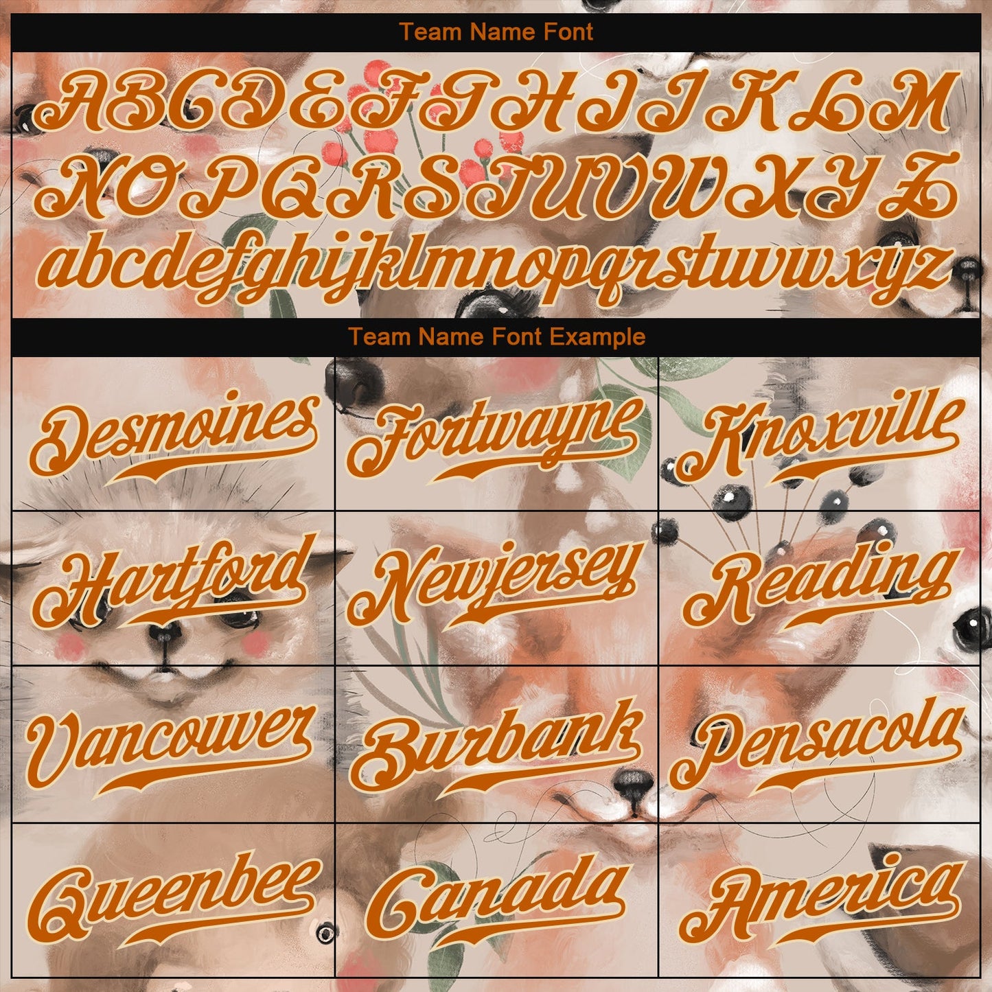 Custom White Texas Orange-Cream 3D Pattern Design Foxes Authentic Baseball Jersey view 4