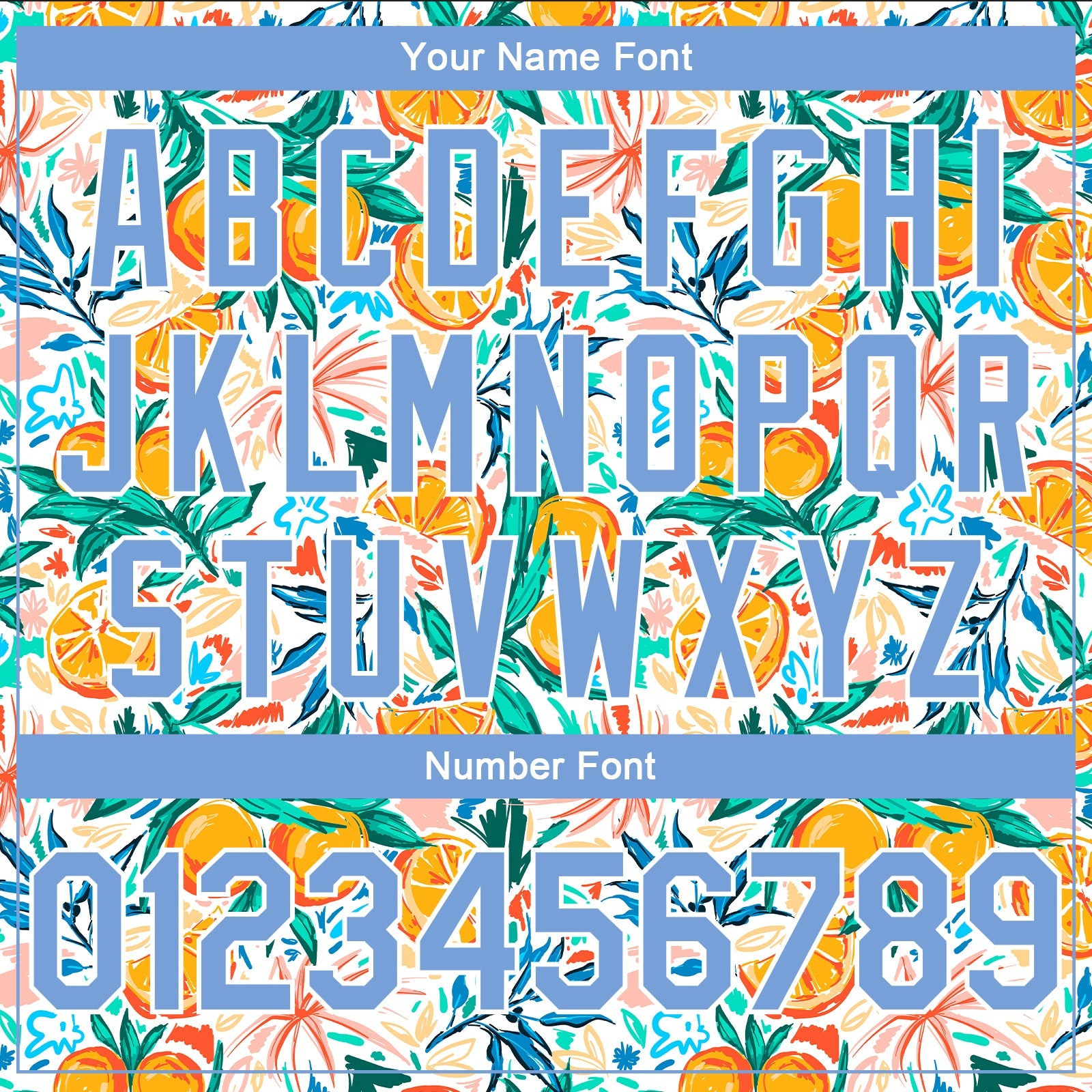 Custom White Light Blue-White 3D Pattern Design Oranges Authentic Basketball Jersey view 4