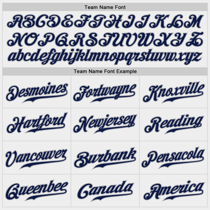 Custom White Blue-Navy Authentic Baseball Jersey view 5