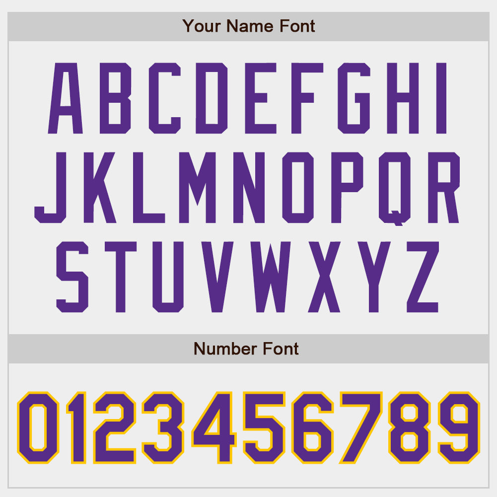 Custom White Purple-Gold Authentic Baseball Jersey view 4