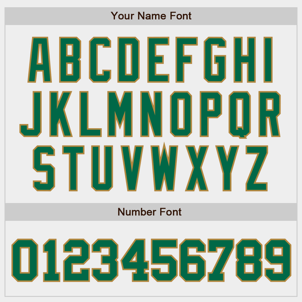 Custom White Kelly Green-Old Gold Authentic Baseball Jersey view 4
