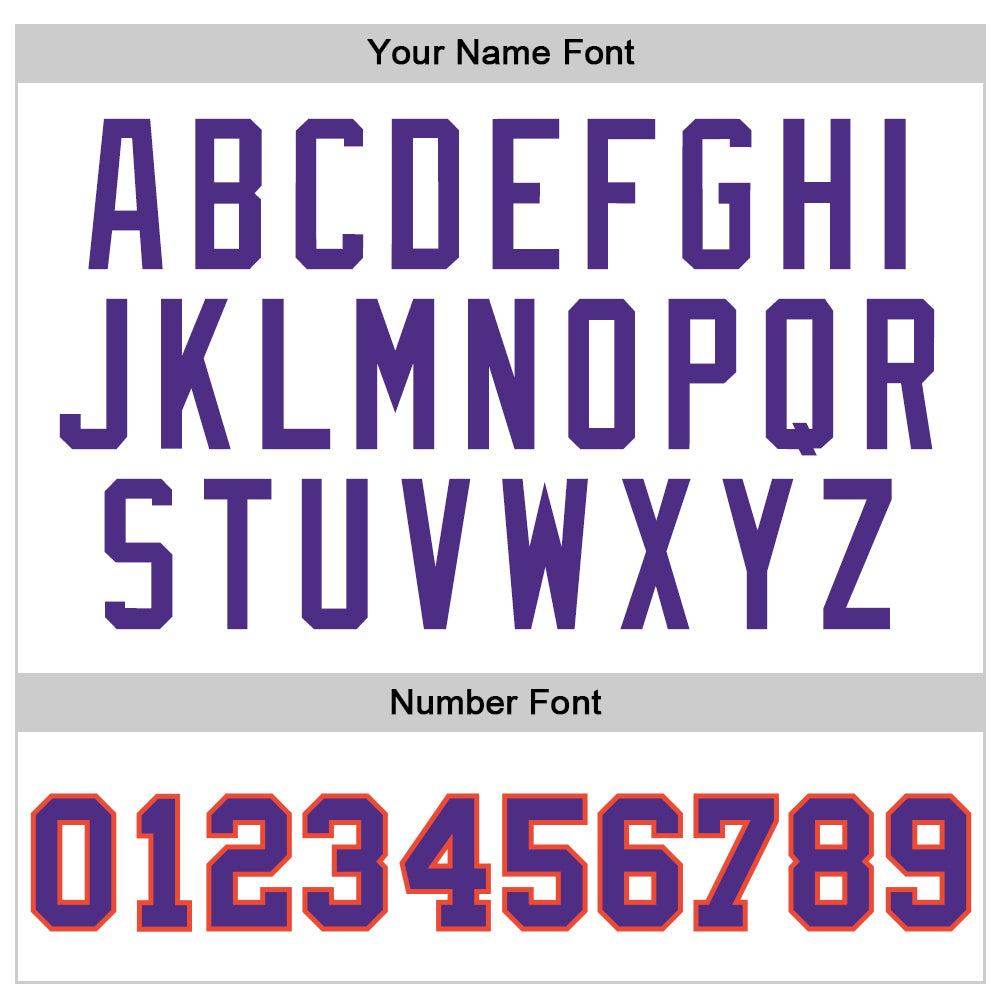 Custom White Purple-Orange Authentic Throwback Basketball Jersey view 3